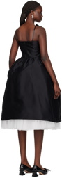 SHUSHU/TONG Black Puffy Midi Dress