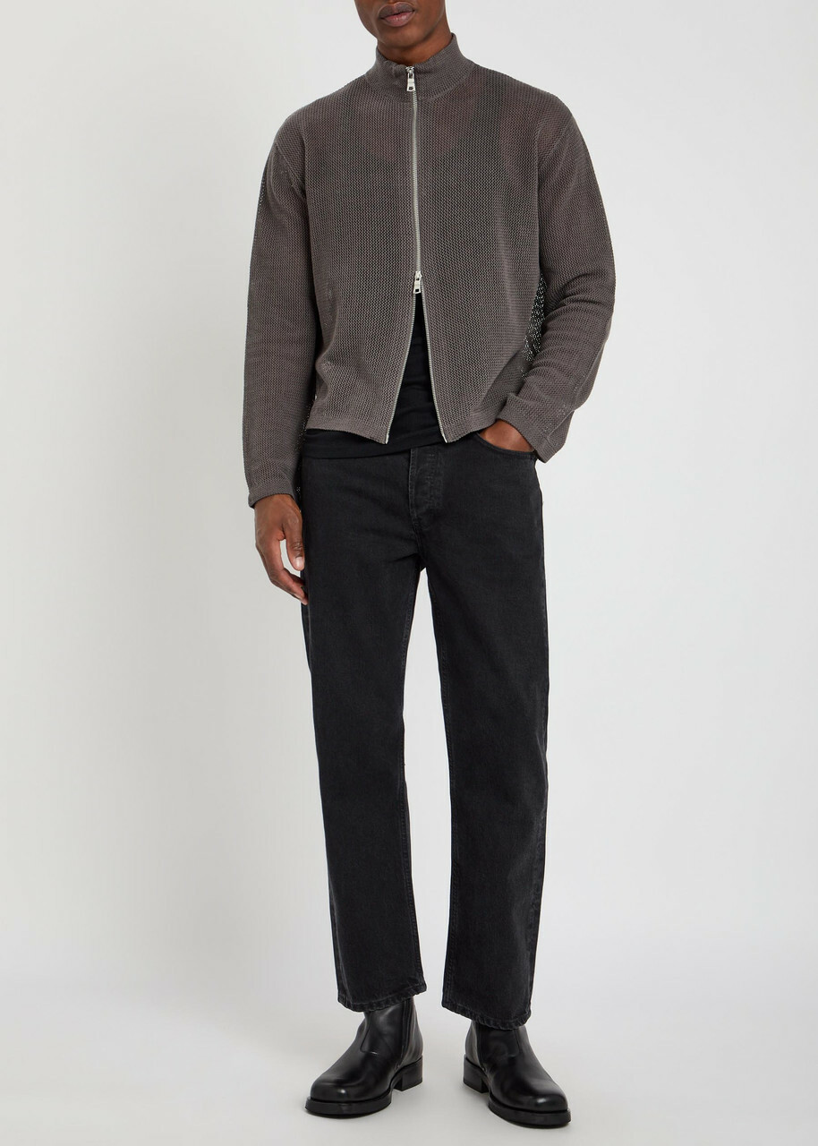 Mki Miyuki Zoku Open-knit Linen and Cotton-blend Cardigan Brown