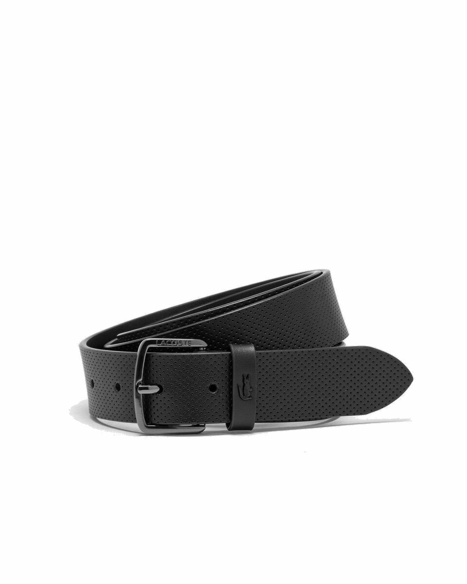 Photo: Lacoste Leather Goods Belt Black - Mens - Wallets