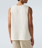 Frame Crochet cotton-blend tank top