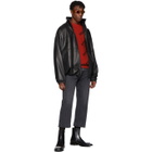 Balenciaga Red and Black Wool All Over Logo Sweater