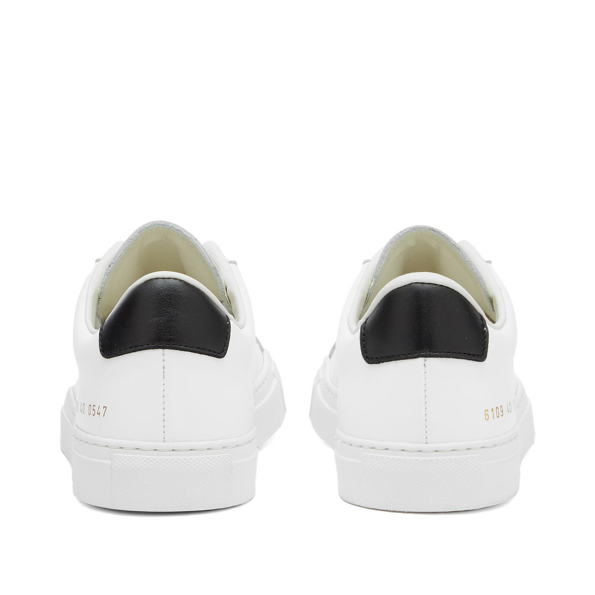 Woman by Common Projects Women's Retro Low Sneakers in White/Black ...