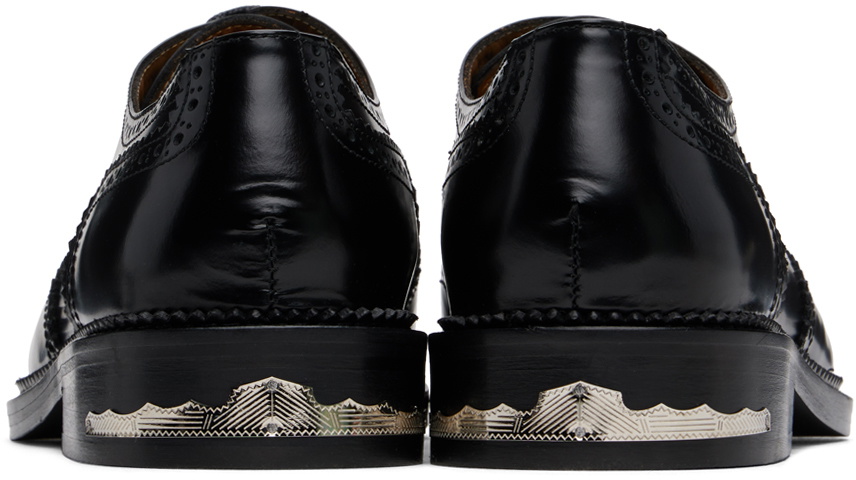 Toga Virilis Black Polished Leather Derbys Toga Virilis