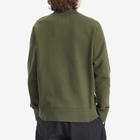 MHL by Margaret Howell Men's Zip Neck Sweatshirt in Uniform Green