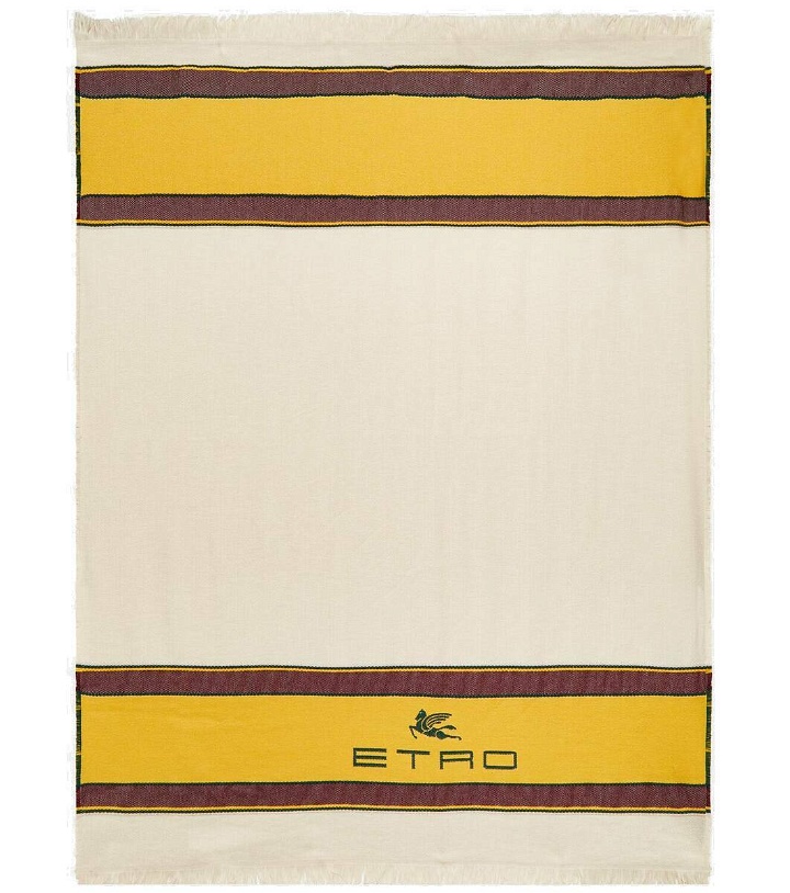Photo: Etro Embroidered wool and cashmere throw
