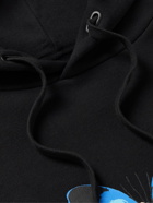 Rag & Bone - Printed Organic Cotton-Jersey Hoodie - Black