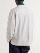 FRAME - Virgin Wool Half-Zip Sweater - Gray