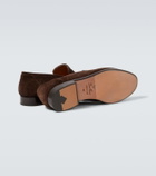 Loro Piana Sergio suede penny loafers