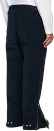 Wales Bonner Navy 'The Self' Trousers