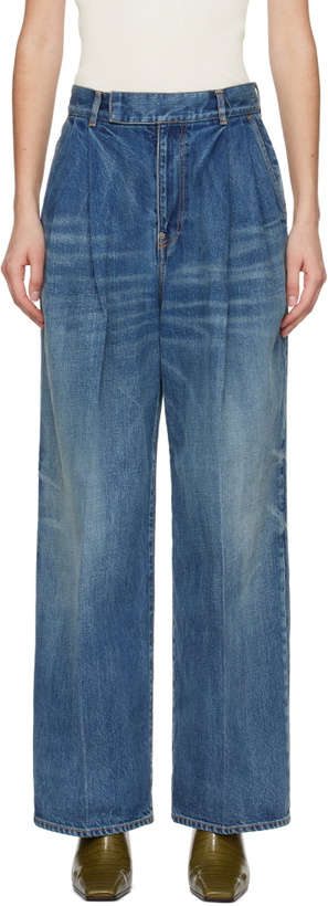 Photo: UNDERCOVER Blue Two-Tuck Jeans