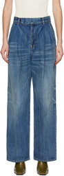 UNDERCOVER Blue Two-Tuck Jeans