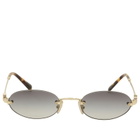 Miu Miu Eyewear A54S Sunglasses in Pale Gold/Grey Gradient 