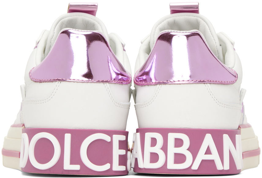 Dolce & Gabbana White & Pink 2.Zero Sneakers Dolce & Gabbana