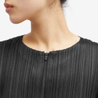 Pleats Please Issey Miyake Women's Long Sleeve Pleats Zip Top in Black