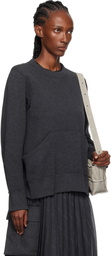 sacai Gray Sponge Sweatshirt