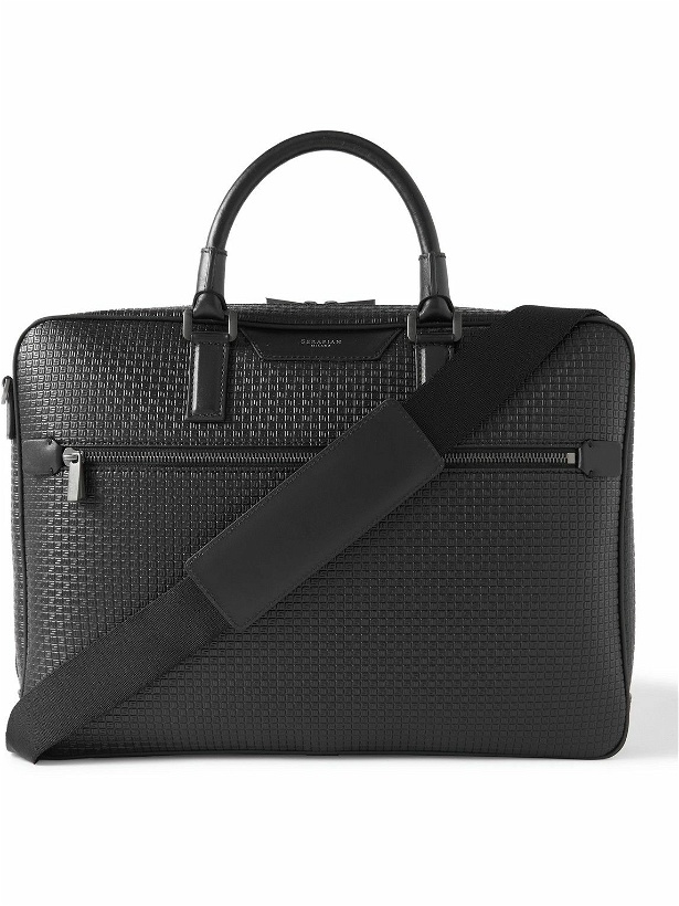 Photo: Serapian - Stepan Leather-Trimmed Coated-Canvas Briefcase