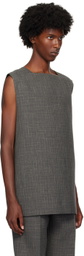 Jil Sander Gray Square Neck Tank Top