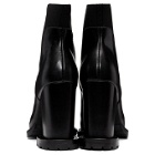 Sacai Black Leather Ankle Boots