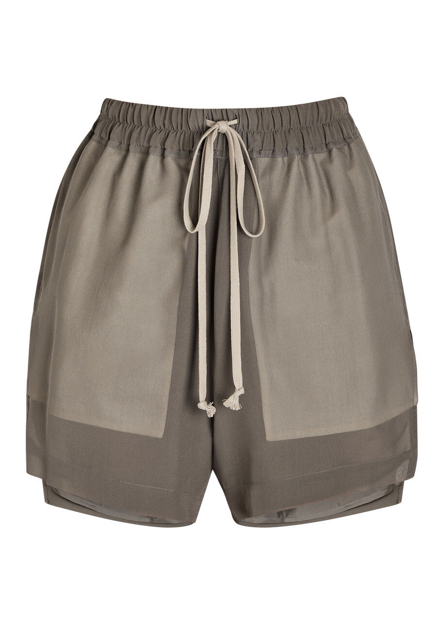 Rick Owens Silk Boxer Shorts Light Brown