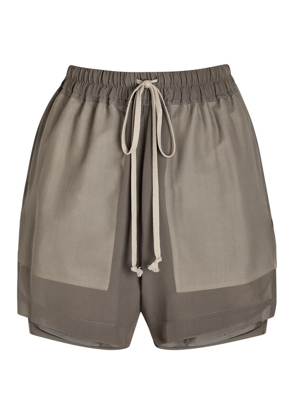 Photo: Rick Owens Silk Boxer Shorts Light Brown
