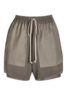 Rick Owens Silk Boxer Shorts Light Brown