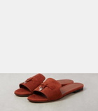 Loro Piana Summer Charms suede sandals