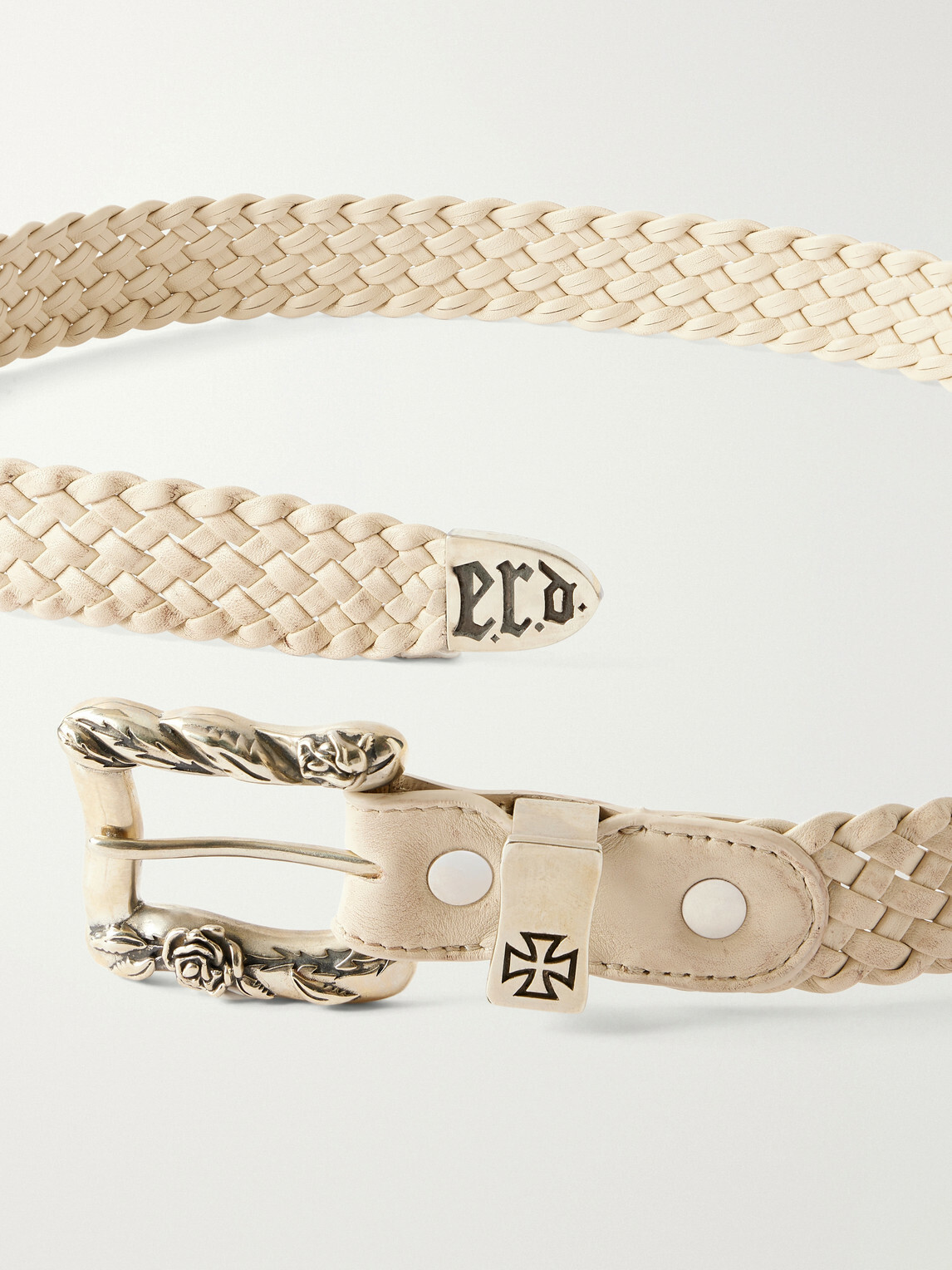 Enfants Riches Déprimés - 3cm Braided Leather Belt - Neutrals