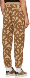 Burberry Beige & Brown Monogram Lounge Pants