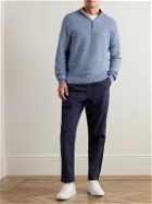 Peter Millar - Nevis Pima Cotton and Merino Wool-Blend Quarter-Zip Sweater - Blue