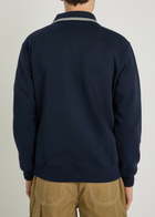 DRÔLE DE Monsieur Le Polo Drôle Logo-embroidered Cotton Polo Jumper Navy