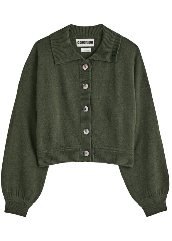Photo: Crush Cashmere Lennon Cashmere Cardigan Dark Green