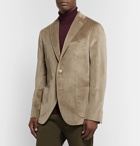 Boglioli - Beige K-Jacket Slim-Fit Unstructured Cotton-Blend Velvet Blazer - Neutrals