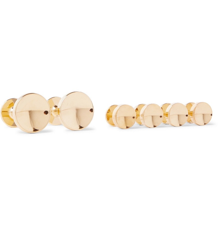 Photo: Alice Made This - Elliot Gold-Plated Cufflinks and Shirt Stud Set - Gold
