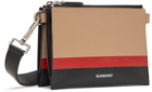 Burberry Beige Stripe Link Pouch Crossbody Bag