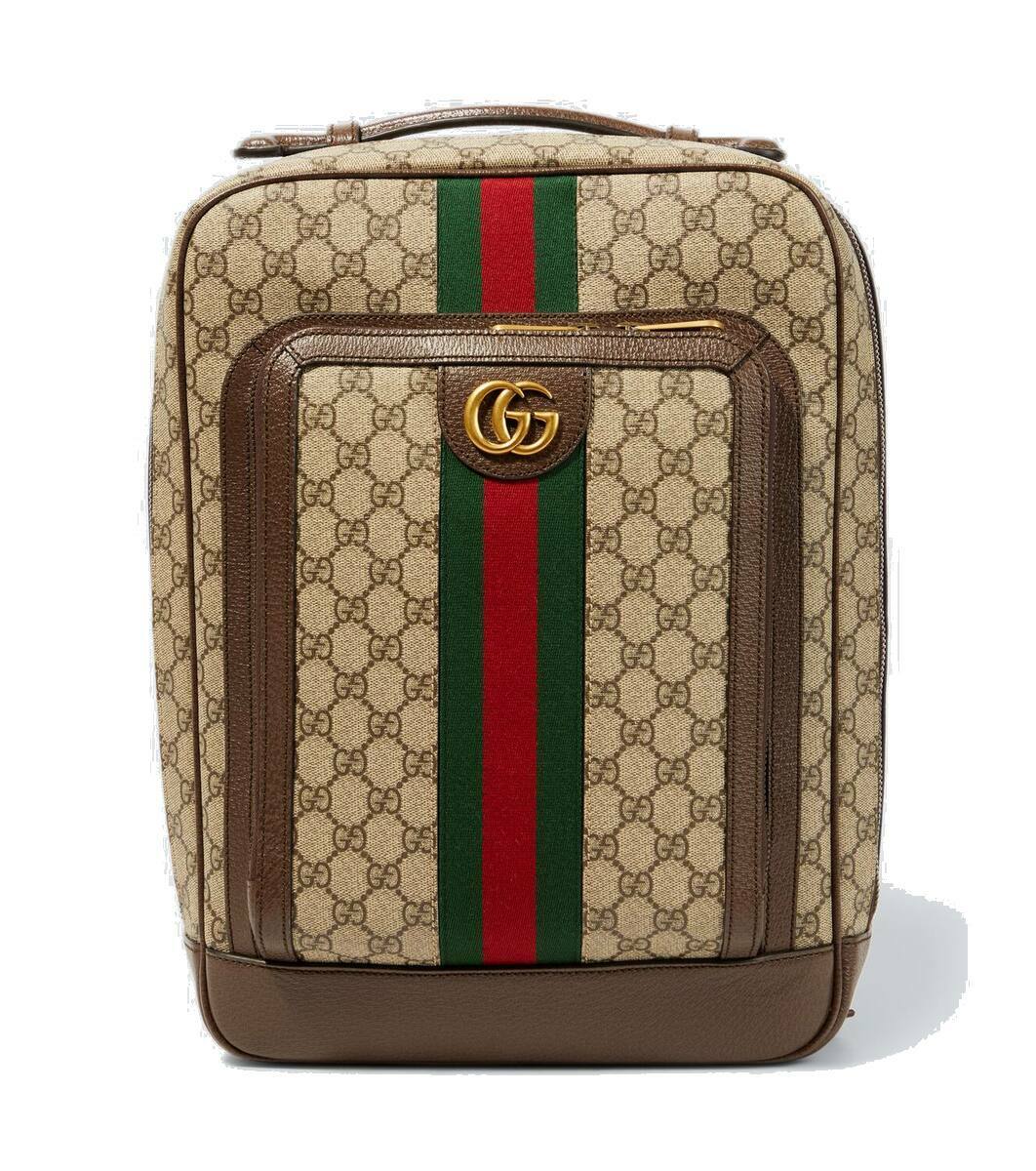 Gucci Ophidia Backpack Gg Coated Canvas #264003G16B GUCCI Ophidia Large $2550 Blue GG Canvas Backpack New  main image 4