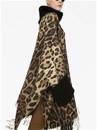 DOLCE & GABBANA - Leopard Print Wool And Silk Blend Cape