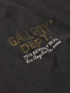 GALLERY DEPT. - Distressed Logo-Print Cotton-Jersey T-Shirt - Black