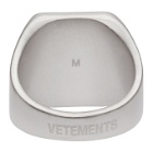 VETEMENTS Silver Classic Logo Ring