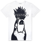 Valentino - Printed Cotton-Jersey T-Shirt - Men - White