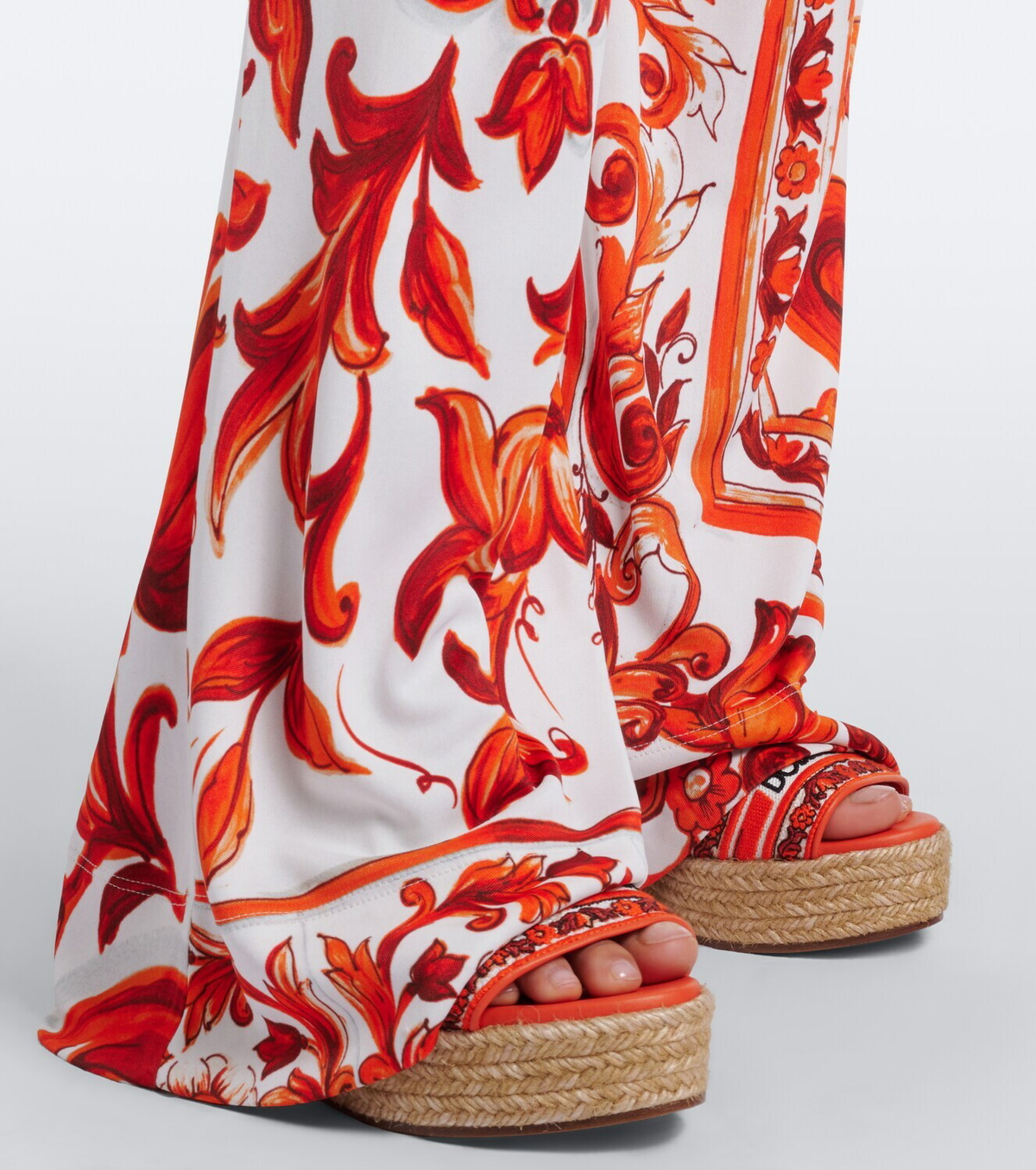 Dolce&Gabbana Majolica wide-leg pants