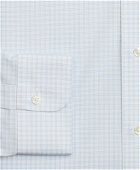 Brooks Brothers Men's Madison Relaxed-Fit Dress Shirt, Non-Iron Triple-Windowpane | Blue