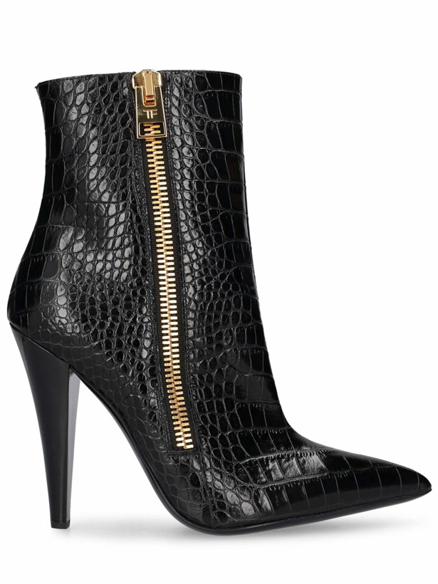 Photo: TOM FORD - 105mm Croc Embossed Ankle Boots