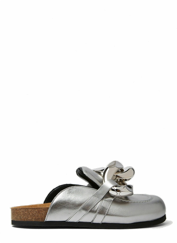 Photo: Chain Loafer Mules in Silver