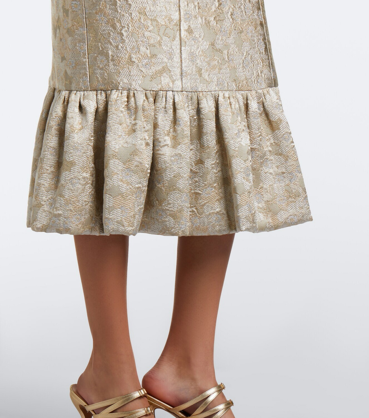 Markarian Ruffled jacquard corset dress