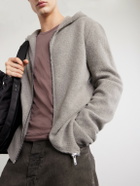 Rick Owens - Cashmere-Blend Felt Zip-Up Hoodie - Gray