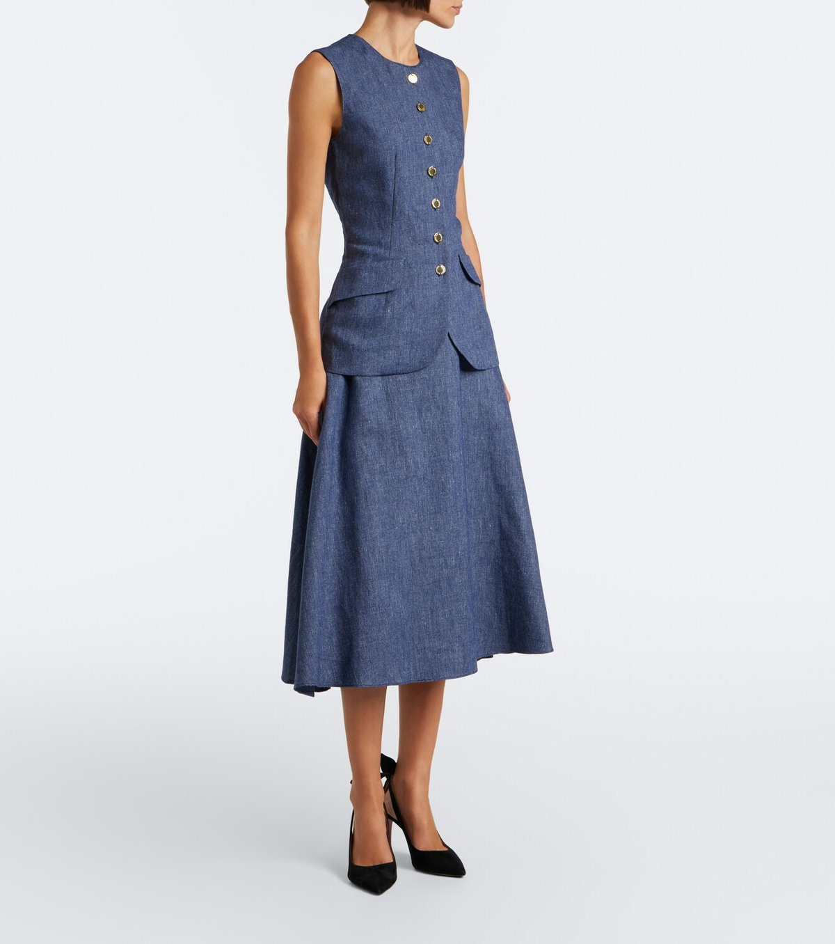 Carolina Herrera Linen, wool, silk, and cashmere vest