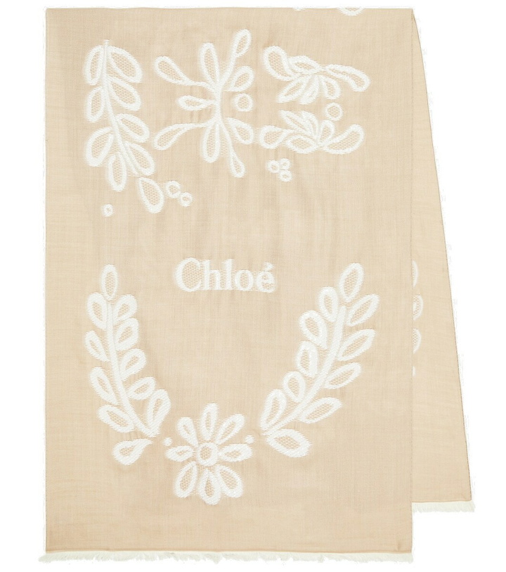 Photo: Chloé Broderie anglaise wool and silk scarf