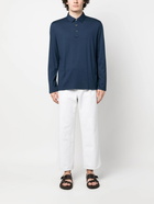 KITON - Cotton Blend Long Sleeve Polo Shirt