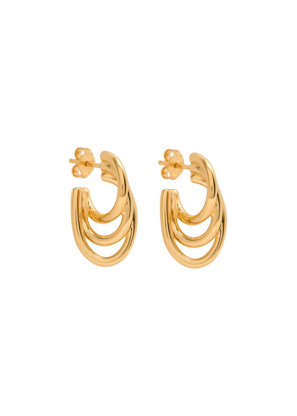 Photo: Otiumberg Sonder 14kt Gold Vermeil Hoop Earrings - One Size