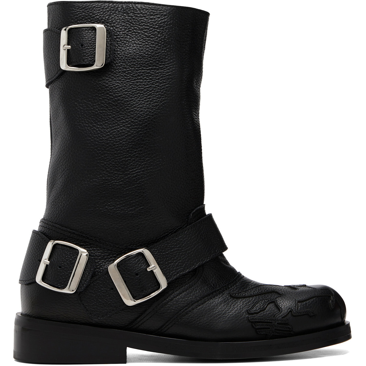 Stefan Cooke Black Pegasus Biker Boots
